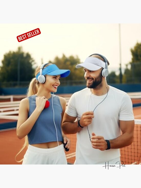 Cotton Sun Visor Open Top Adjustable Sport Visor for Golf Tennis Travel main image 4